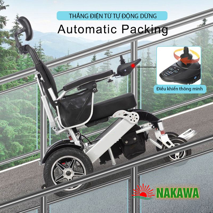 thắng tự động chống trôi xe lăn điện